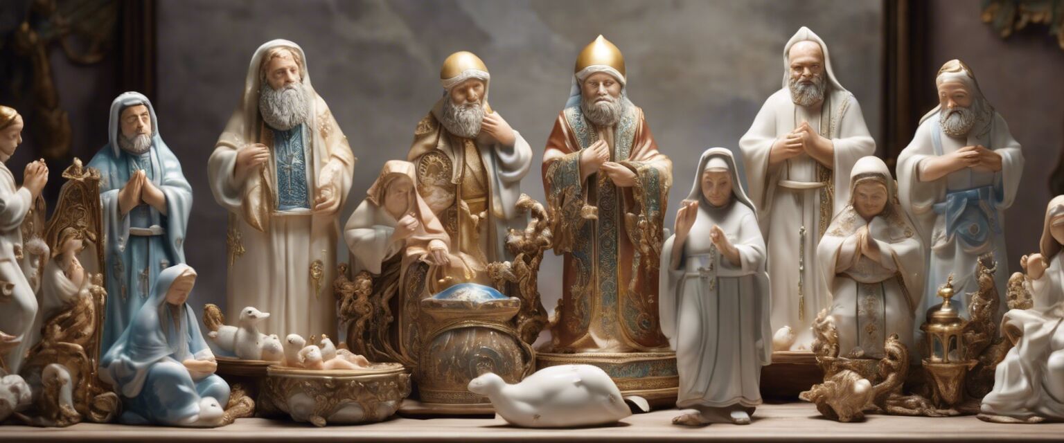 Ceramic and porcelain figurines for baptism